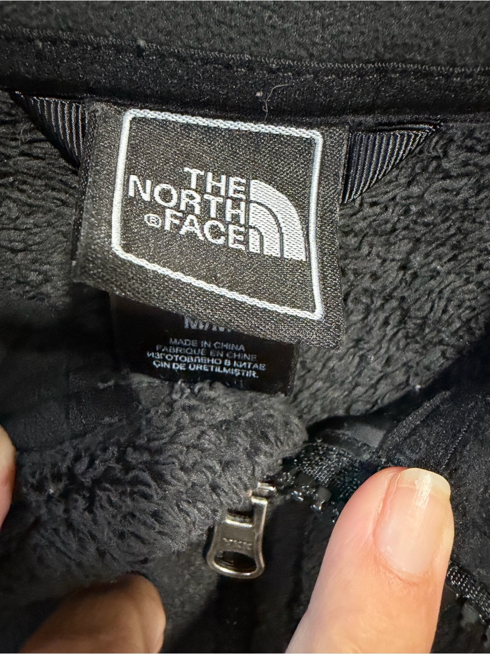 The North Face Black Fleece Full-Zip Jacket women’s size medium - Picture 3 of 4